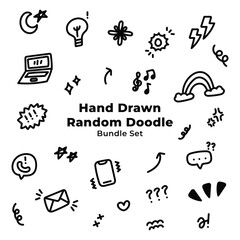 Hand Drawn Random Doodle Bundle Set