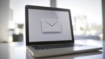 Executive departures with a farewell email on a laptop. Featuring career shift and leadership change