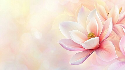 Fototapeta premium Soft Pink Magnolia Blossom