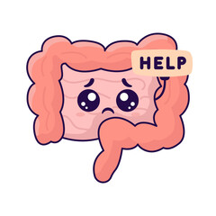 cute intestine organ