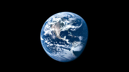 Naklejka premium HD Image of Earth with Clouds and Ocean
