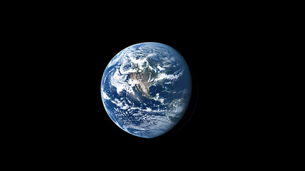 Naklejka premium Satellite Image of Earth with Cloud Cover