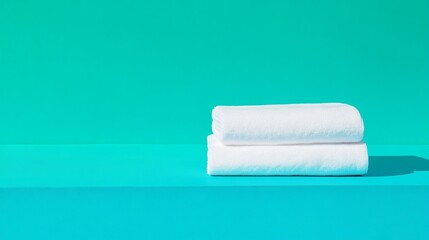 Blue paint roller on white wall with cleaning supplies