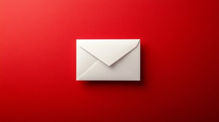 Red mail envelope with a letter and message icon