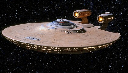 Starship cruising deep space