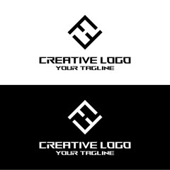 Obraz premium creative letter logo ff design vector