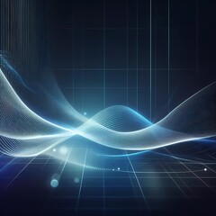 Abstract realms futuristic visualization minimalist high tech financial glowing line charts background with elegant curves