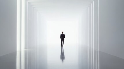 Obraz premium Executive departures with a farewell speech by the outgoing leader. Featuring gratitude and closure