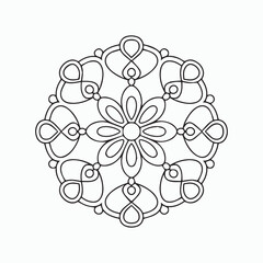 Printable Floral Mandala Design for Mindful Coloring