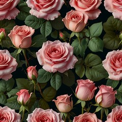 roses seamless pattern