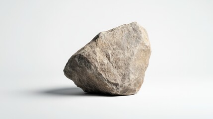 Obraz premium Single Stone Against White