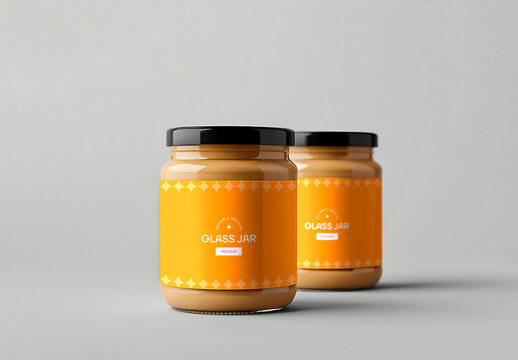 Glass Jar Mockup  With Generated AI