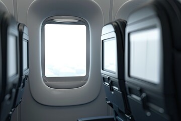 High Quality Visual of Screen Showing Clouds on the Camera View on an Aeroplane