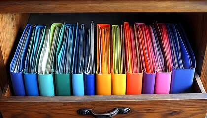 Colorful Folders File Documents Organization