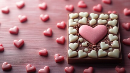 Fototapeta premium Romantic Chocolate Heart: A Valentine's Day Delight