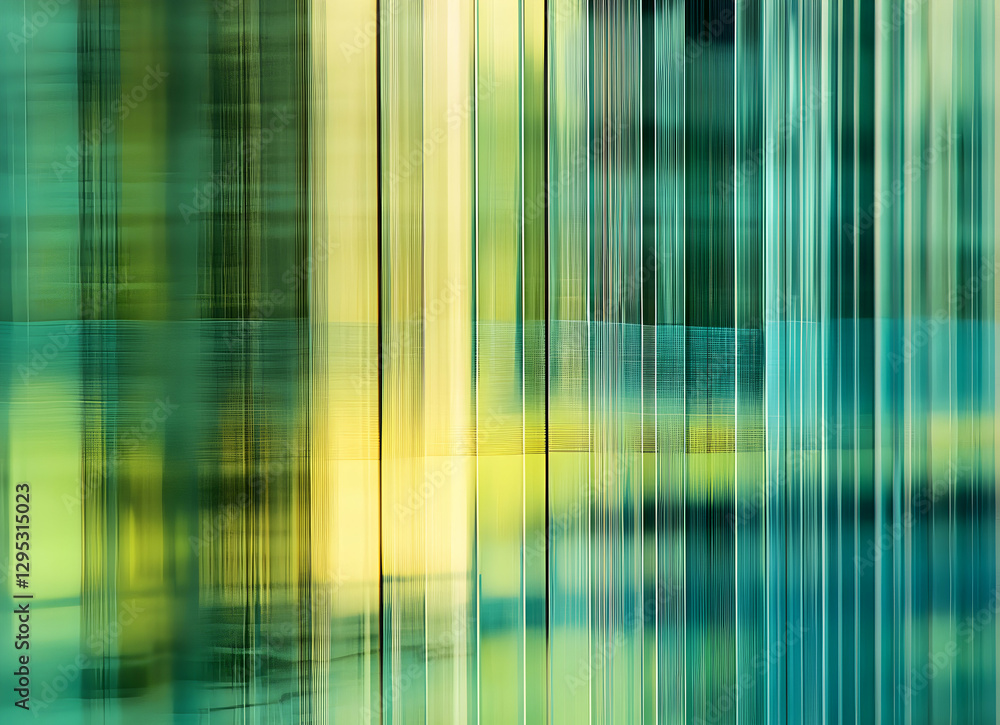 Poster abstract motion blur of green and yellow lines creates a vibrant and dynamic background for graphic 