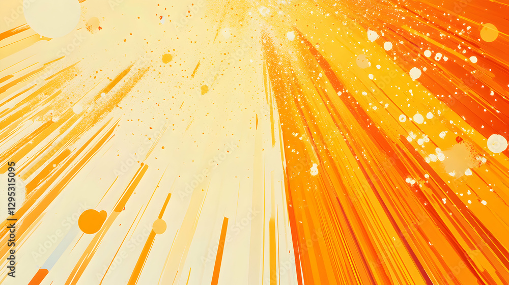 Poster abstract radiance, a dynamic composition of light and color emanating from a central point, creating