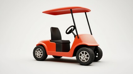 Fototapeta premium Striking 3D Golf Cart Icon with Detailed Wheels and Design Features