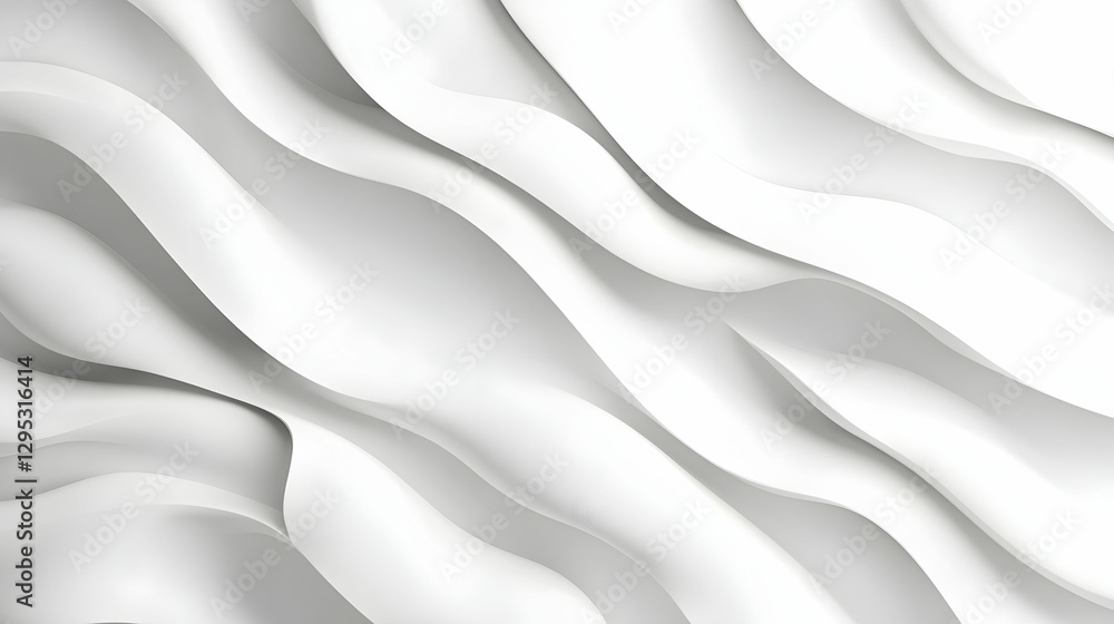 Poster abstract white wavy background with light and shadow creating a serene and minimalist aesthetic, per