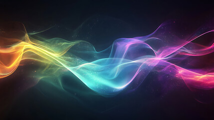 Fototapeta premium Hypnotic flowing light curves resembling aurora waves high quality 