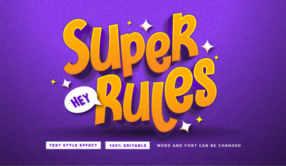 Super Rules text style effect editable