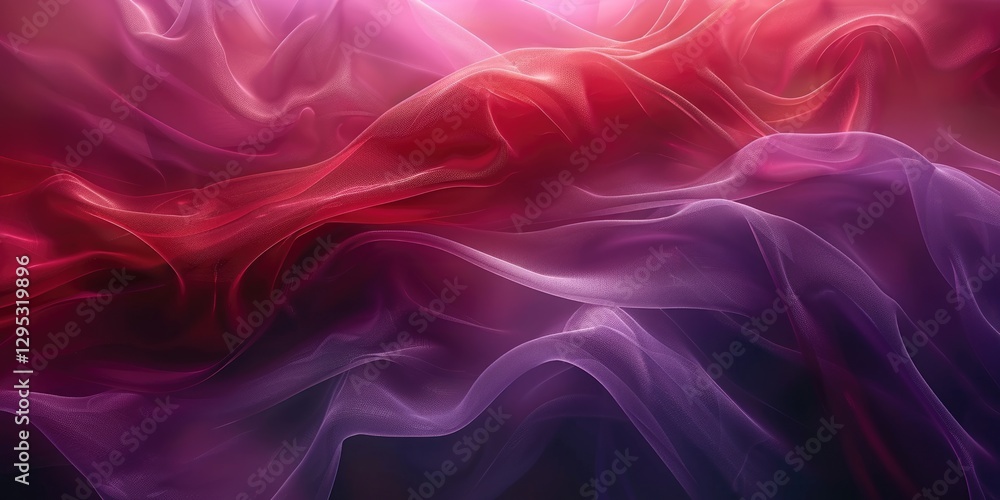 Poster abstract pink and purple flowing fabric with sparkles. background image of pink and red fabric textu