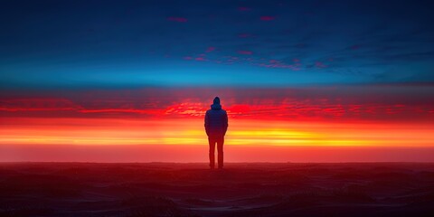 sunset in the desert