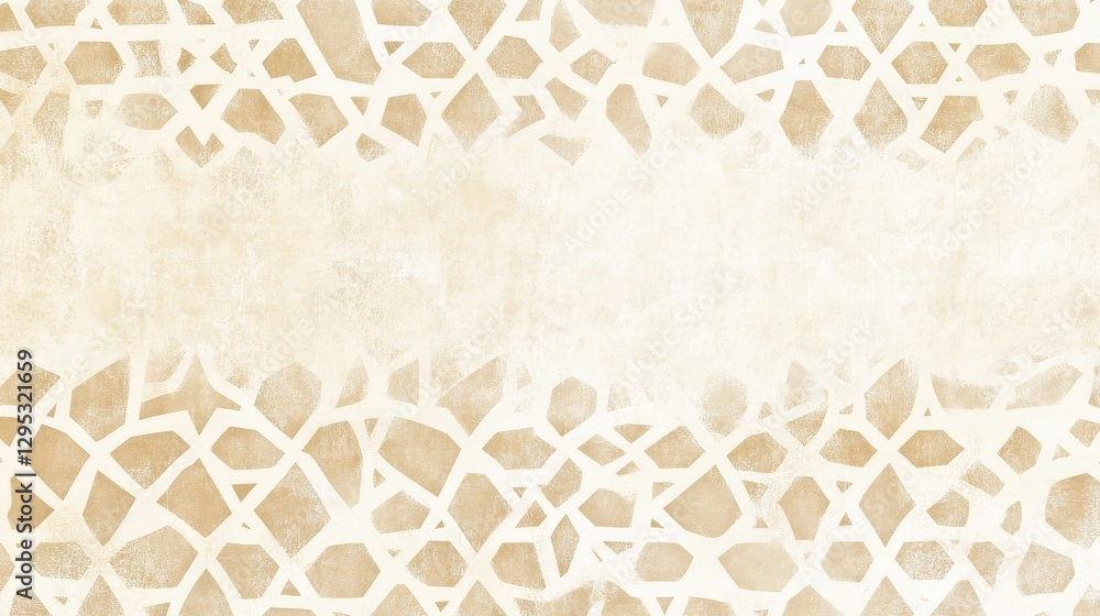 Poster textured background with abstract geometric pattern in soft beige tones for design, decor, and artis