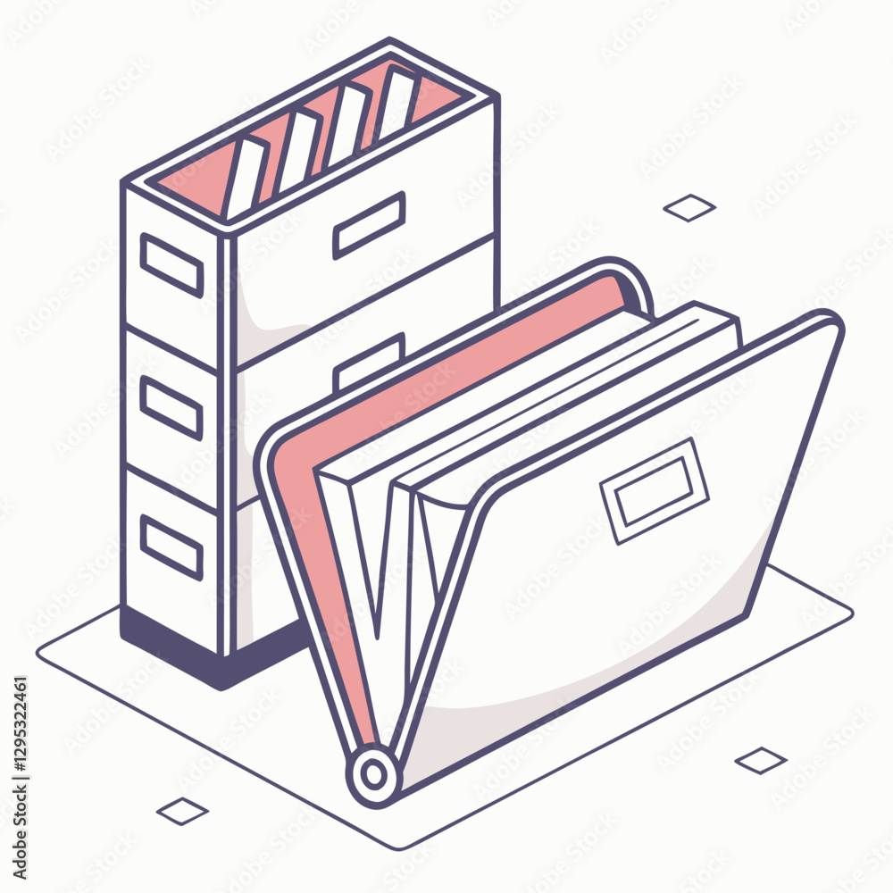 Poster folder with documents. file folder with documents. file folder with the document