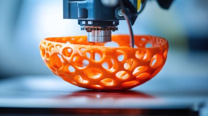 3D Printing in Action: Creating an Orange Lattice Bowl