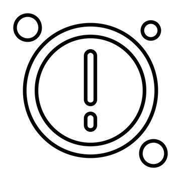 Attension Button Outline Style Icon Design