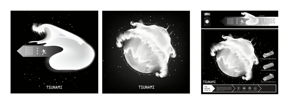 Tsunami, world global warming effect TSUNAMI