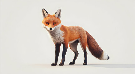Obraz premium Captivating Portrait of a Majestic Red Fox, A Stunning Wildlife Image Showcasing the Beauty and Elegance of Nature's Wild Creatures in Pristine Detail