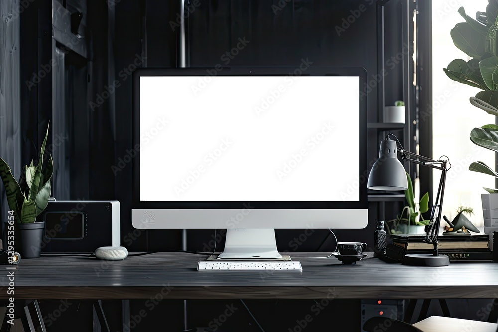 Poster high definition visual of responsive devices mockup