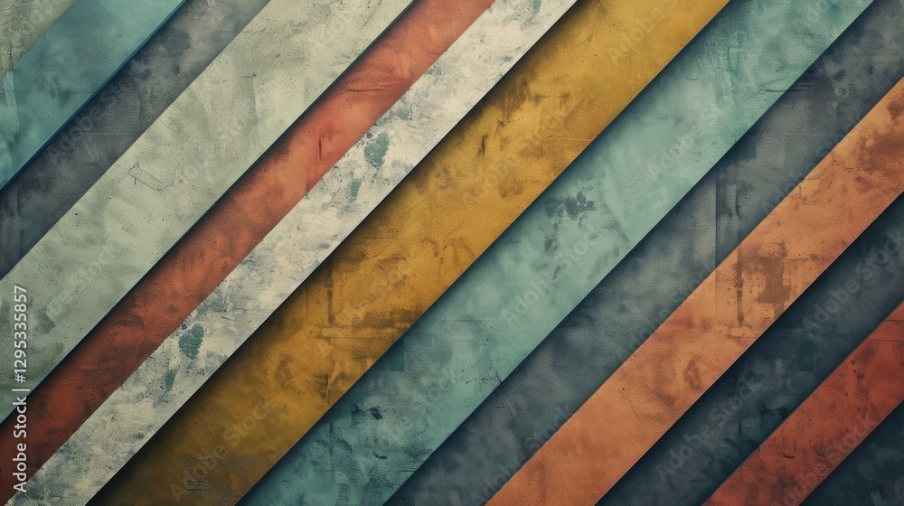 Aufkleber grunge striped pattern in pastel colors with paint splatters. abstract distressed background. digita