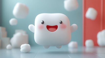 white paper flying isolated catoon