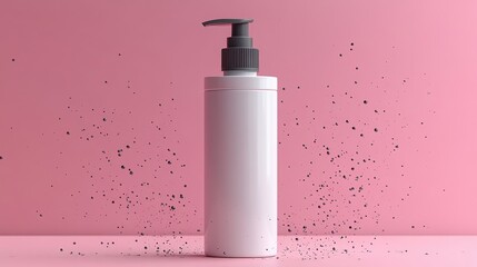 white pump bottle isolated,studio background