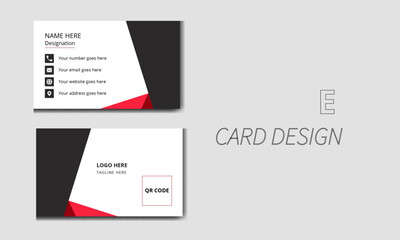 Modern and simple business card design, Double-sided creative business card vector design template, Business card for business and personal use, Clean professional business card template.