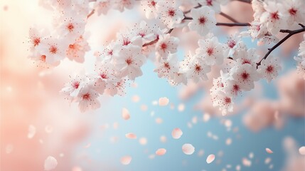 sakura, cherry, blossom, spring, flowers, floral, background, blooming, tree, pastel, petals, romantic, scenery, nature, beauty, delicate, soft, focus, japanese, pink, white, bloomingtree, pastelpetal