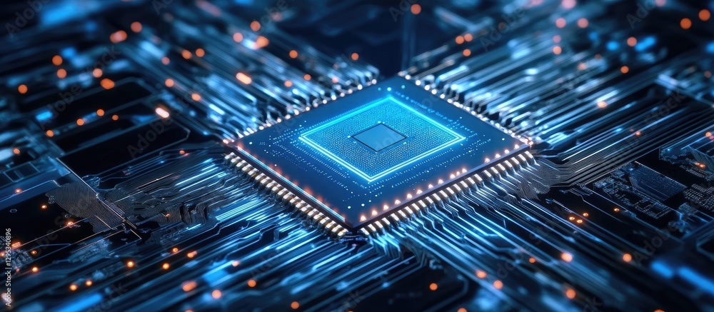 Poster advanced cpu on circuit board (3)