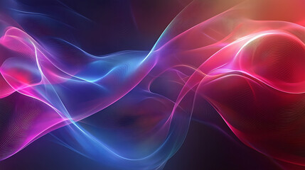 Fototapeta premium Soft and elegant light waves forming an abstract futuristic background high quality 