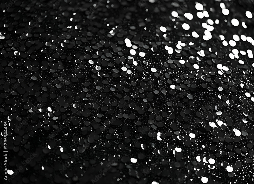 Poster elegant black sequin fabric background with shiny reflections, perfect for adding a touch of glamour