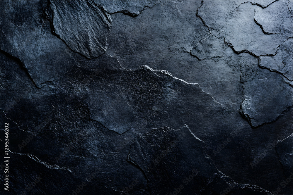 Aufkleber elegant dark slate texture - captivating stone surface for wallpapers and backgrounds featuring deep