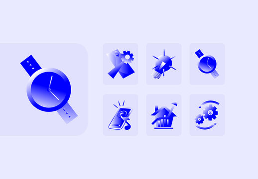 Business Fintech Icon Set