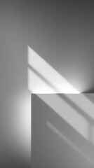 Subtle Interplay Of Light And Shadow In A Minimalist Grayscale Abstract Composition Featuring Geometric Shapes With Soft Edges And Smooth Transitions Creating A Serene Atmosphere.