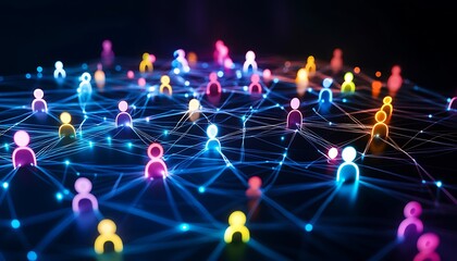 Colorful Network of Digital People