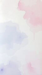 Obraz premium An Abstract Piece Characterized By Soft, Pastel Hues Of Lavender, Rose Pink, And Sky Blue, Rendered In Watercolor On Thick Paper, Conveying A Tranquil And Serene Atmosphere, With Sub.