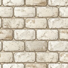 Fototapeta premium Seamless Brick Wall Texture Urban Setting Digital Art Neutral Tones Close-up View Architectural Concept