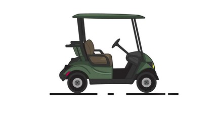 Caddy Golf Car Animation. caddy golf club car animated 4k