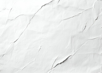 Obraz premium High-Resolution White Wrinkled Paper Texture for Creative Projects and Backgrounds - Ideal for Mockups, Overlays, and Digital Art with Detailed Surface Imperfections